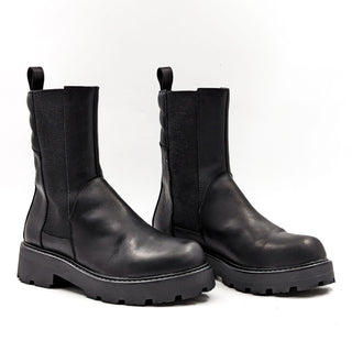 Vagabond Women Cosmo 2.0 Chunky Black Festival Chelsea Boots Size 8US EUR38