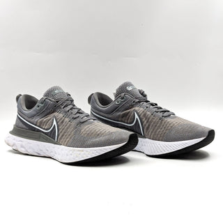 Nike Men React Infinity Run Flyknit Grey White Running Sneakers Shoes size 11.5