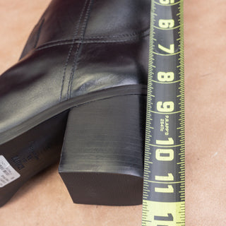 Schutz Women Wyatt Black Leather Western Cowboy Mid Calf Boots sz 9