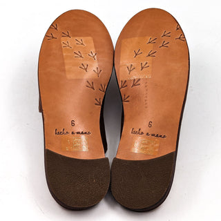 Beek Women Sander Brown Leather Slip on Sandals size 6