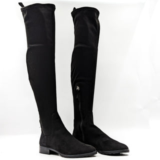 Zara Basic Collection Wmn OTK Black Fabric Warm Plush Fashion Boots 8.5US EUR 39