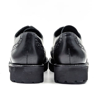 Sarah Chofakian Wmn Wendy Eva Black Leather Lace-up Oxford Lug Shoes 10US BRA39