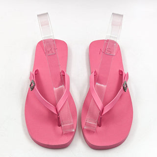 Stuart Weitzman Women Crystal Thong Pink EVA Slide Sandals size 7US EUR 37.5