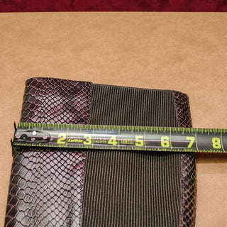 Donald Pliner Women Houda Dark Brown Snake Print Leather Zip Knee Boots sz 8.5