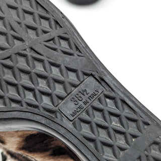 Giuseppe Zanotti Women Leopard Print Leather Fashion Wedge Sneakers size 8US EUR38.5