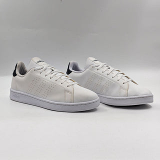 Adidas Men Advantage White Leather Lace-up Tennis Shoes size 12