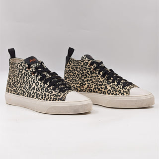 GoodMan Men Legacy Hi Top Leopard Print Leather Sneakers Shoes size 13