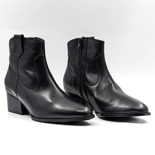 Seychelles Women Upside Black Leather Western Cowboy Boots size 8