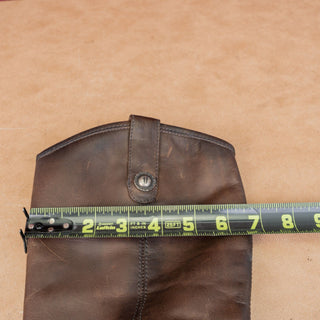 Frye Wmn Melissa Button Lug Dark Brown Leather Equestrian Riding Knee Boots 6.5