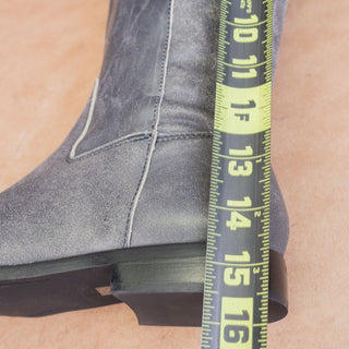 Steve Madden Women Ryson Grey Leather Tall Riding Equestrian Knee Boots sz 7.5