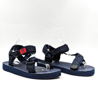 Marc Ecko Men Prince Slide Strap Blue Fabric Sandals size 13