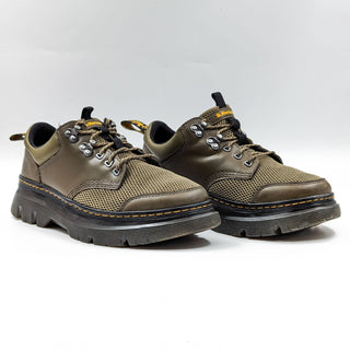 Dr Martens Unisex Tarik Lo Olive Green Leather Utility Shoes size M11 W12