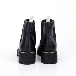 Marc Fisher Women Pirro Chelsea Platform Black Leather Ankle Boots size 9