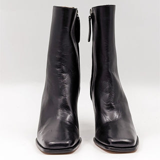 Wandler Women Gaia Black Leather Wedge Dressy Ankle Boots 7US EUR 37