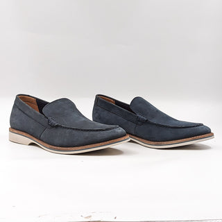 Clarks Men Atticus LT Slip Nubuck Blue Dress Loafer shoes size 12