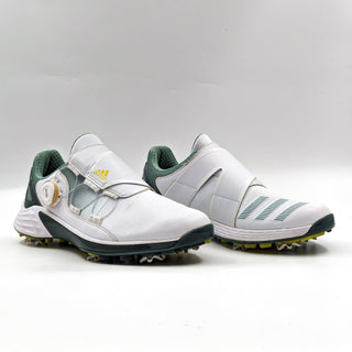 Adidas Unisex Boost ZG21 BOA Golf White Acid Yellow Shoes size M8 W9