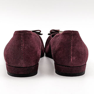 Stuart Weitzman Wmn Ribbon Detail Burgundy Leather Slip-on Sandals size 7.5