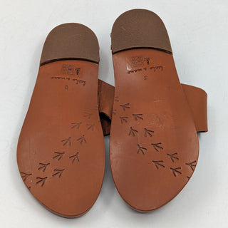 Beek Women Finch Rose Gold Tan Toe Ring Sandals size 6