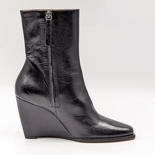 Wandler Women Gaia Black Leather Wedge Dressy Ankle Boots 7US EUR 37