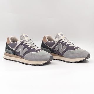 New Balance Unisex 574 Brown Grey Lace-up Suede Icon Running Sneaker M11 W12.5