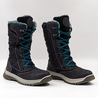 Santana Canada Women Mohawk Black Nylon Waterproof Winter Boots Size 11US EUR42