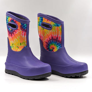 Bogs Youth Neo Classic II Waterproof Purple Rubber Rain Boots size 6