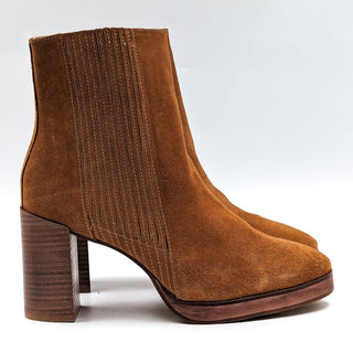 Matisse Women Brown Suede Western Chelsea Heel Boots size 8