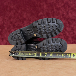 Paul Green Women Mil Black Leather Lug Sole Fashion Tall Boots sz 8.5US AUS 6