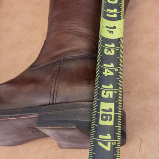 Frye Women Melissa DRing Dark Brown Leather Zip Riding Equestrian Boots sz 7