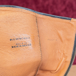 Frye Women Melissa D Ring Black Leather Zip Riding Equestrian Tall Boots sz 6.5