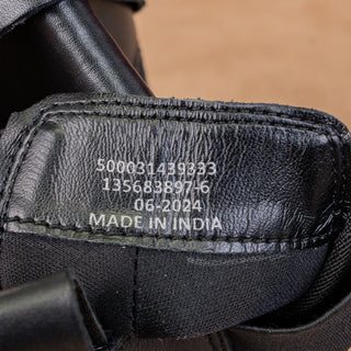 ASOS Design Women Black Leather Buckle Platform Chelsea Moto Boots sz 8US UK6