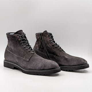 Good Man Brand Men Edge Lace-Up Grey Fine Suede Ankle Boots Size 13