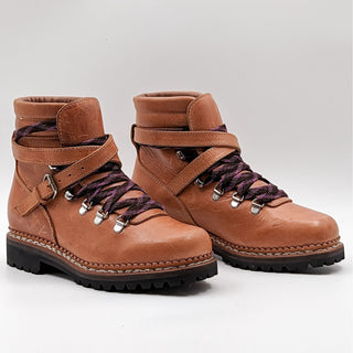 Tabitha Simmons Women Neela Brown Leather Hiker Boots size 7-7.5US EUR38