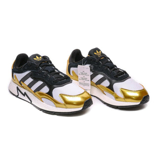 Adidas Men TRESC RUN White Black Gold Metallic fashion  Trainers Sneakers Size 9