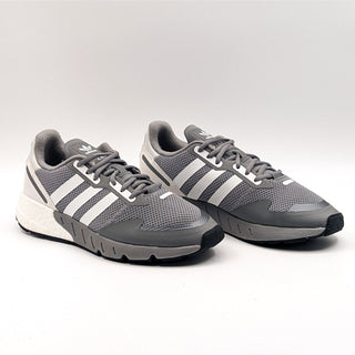 Adidas Men ZX 1K Boost H68718 Gray Stripped Trainers Sneakers Size 10.5 NEW