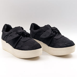 Seven Dials Women's Andele Black Front Bow Platform Sneakers Size 11