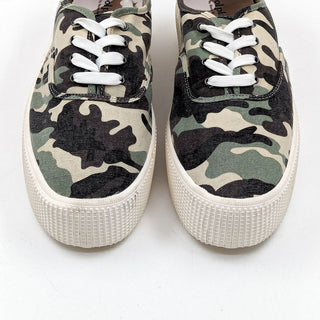 Cool Planet by Steve Madden Stream Green Camo Platform Lace-up Sneakers Size 10