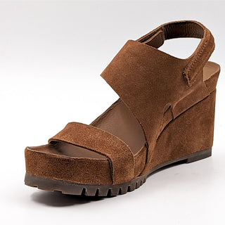 Pedro Garcia Wmn Jouri Platform Brown Suede Lug Wedge Sandals sz 11.5US 42EUR