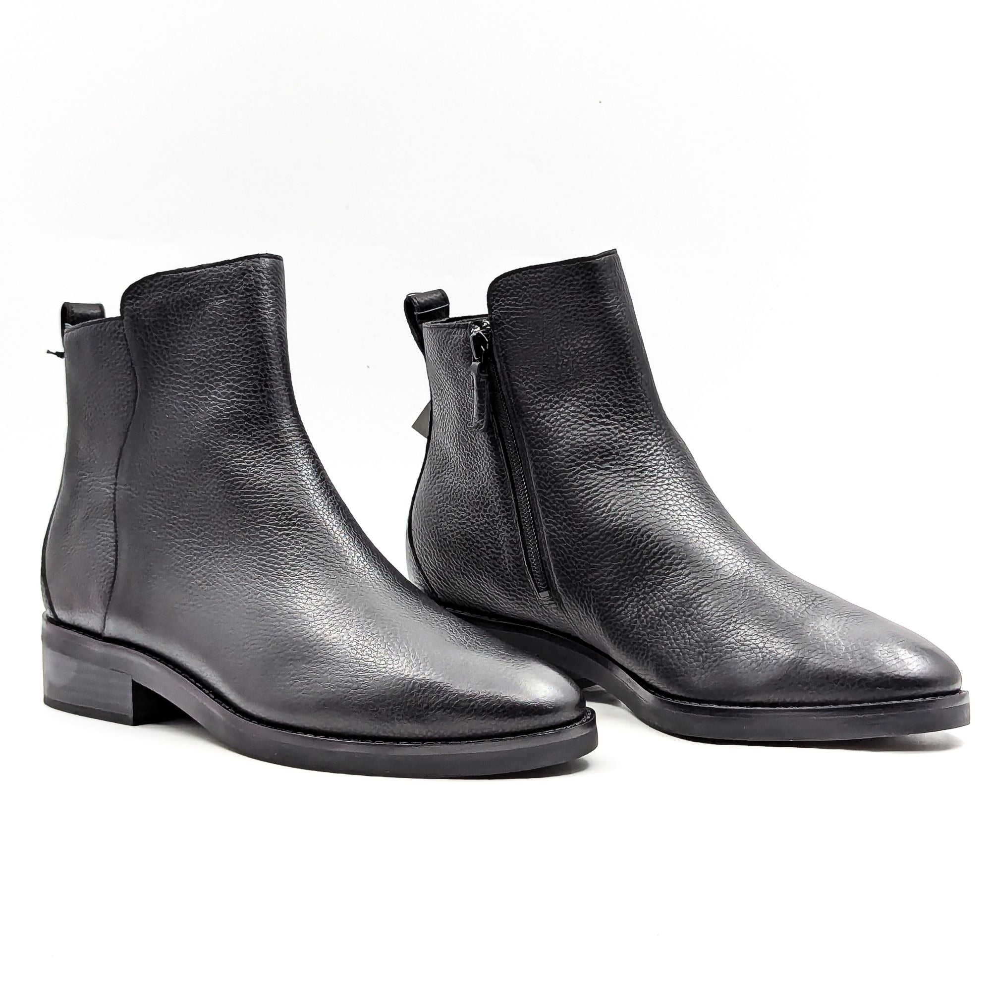 Cole Haan Women River Black Leather Grand OS Zip Chelsea Boots size 11 Peggy Shoes Store