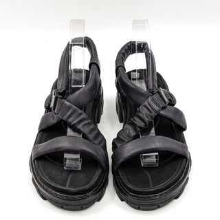 Rag & Bone Women Shane Black Leather Hiking Buckle Sandals size 9US EUR 39.5