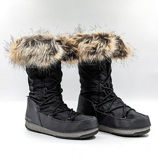 Moon Boot Women Monaco Hi Top Waterproof Faux Fur Cuff Boots size 8US EUR39