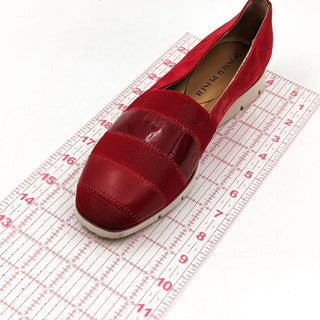 Donald J Pliner Women Red May Slip On Comfort Walking Faux Suede Sneakers Size 6