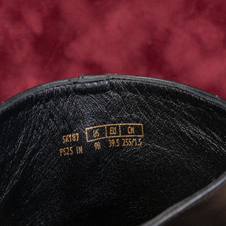 Stuart Weitzman Women Tate Black Leather Western Block Heel Ankle Boots sz 9