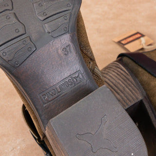 Pikolinos Women Green Cowgirl Western Suede Ankle Boots Size 6.5-7US EUR 37