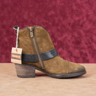 Pikolinos Women Green Cowgirl Western Suede Ankle Boots Size 6.5-7US EUR 37