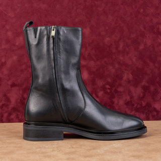 Cordani Women Blaze Black Leather Zip Ankle Fashion Dress Boots sz 10.5US EUR41