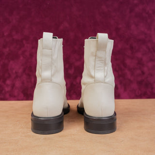 Rag&Bone Women Slayton White Leather Lace-up Combat Boots Size 10.5US EUR 41