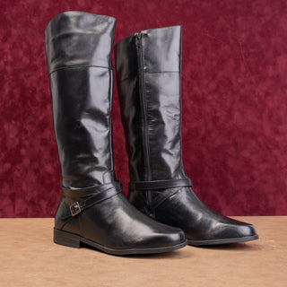 Coup D Etat Women Black Leather Vintage Retro90s Riding Fashion Boots sz 10