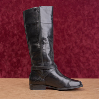 Coup D Etat Women Black Leather Vintage Retro90s Riding Fashion Boots sz 10