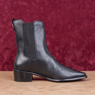 Tory Burch Women Fashion Black Leather Western Chelsea Ankle Boots size 8.5